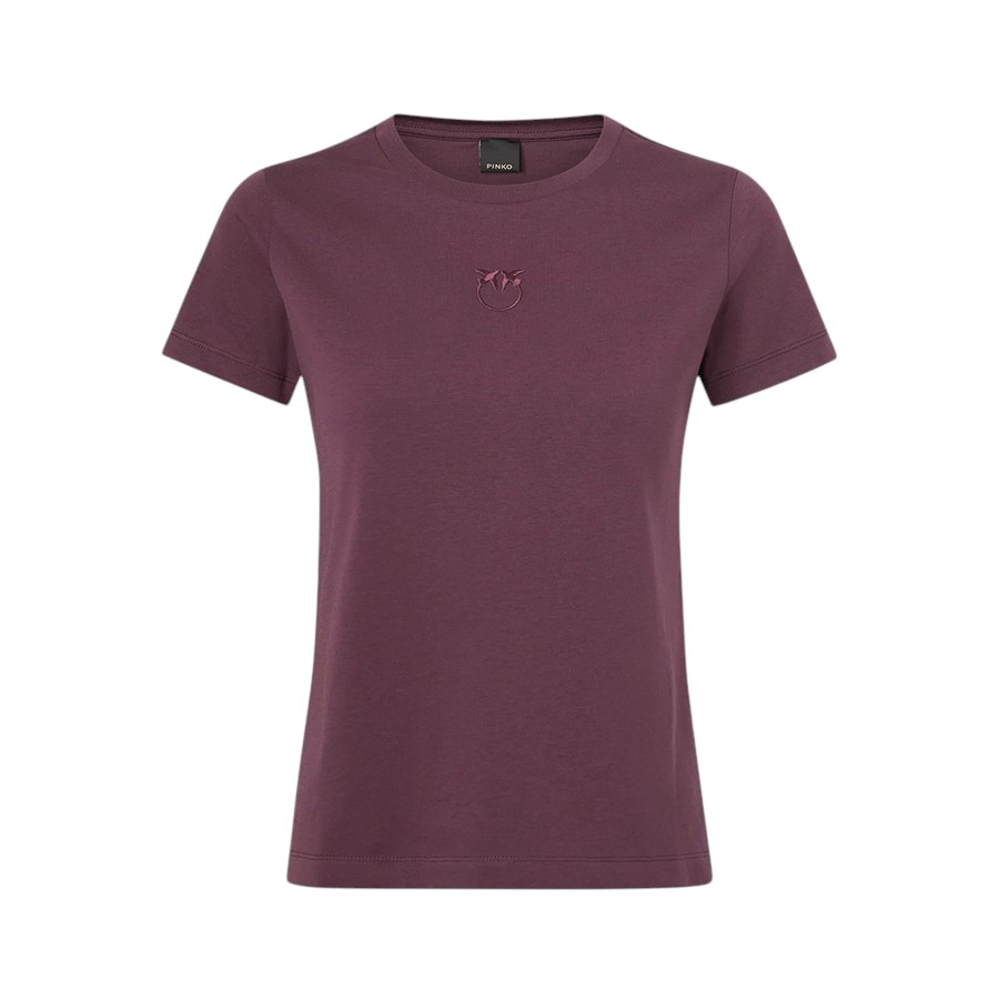 Γυναικείο Tshirt Bussolotto Love Birds Μπορντώ Pinko