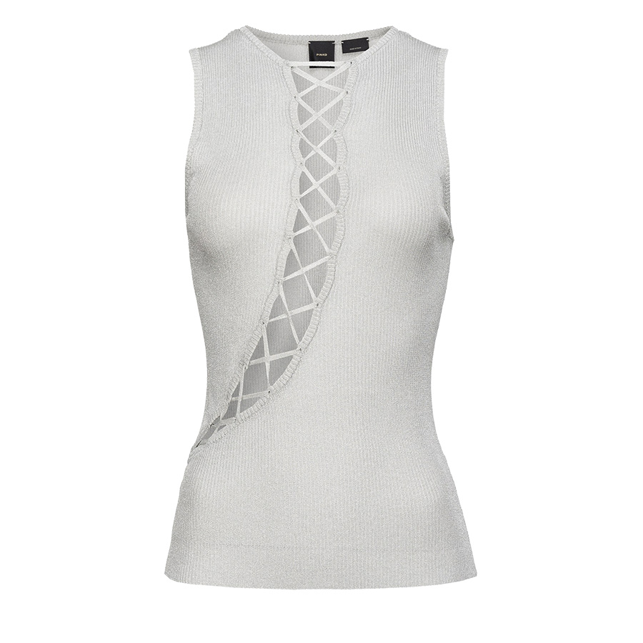 Titanio Γκρι Lurex Μπλούζα
