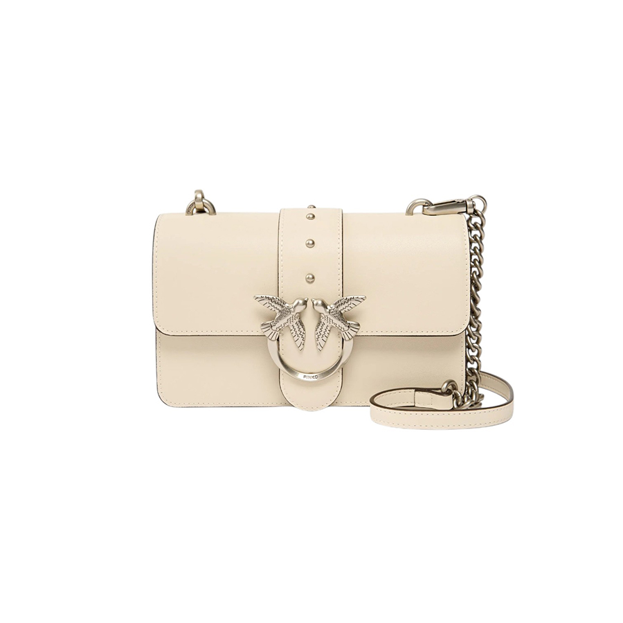 Γυναικεία Τσάντα flap Love One Mini St. CL Λευκό Pinko