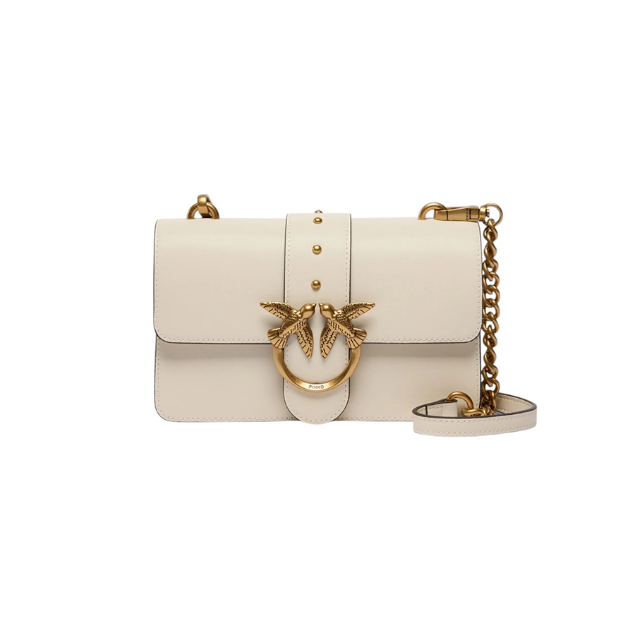 Γυναικεία Τσάντα flap Love One Mini St. CL Λευκό Pinko