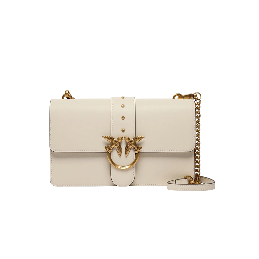 Γυναικεία Τσάντα flap Love One Mini St. CL Λευκό Pinko