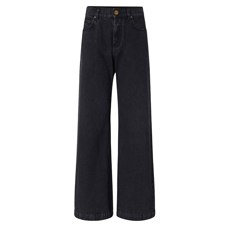 Γυναικείο Παντελόνι Jean wide-leg Wanda Waist down Μαύρο Pinko