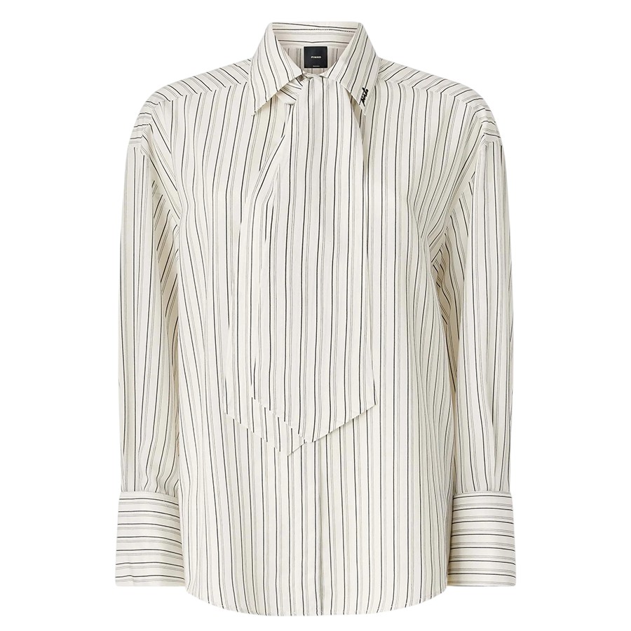 Γυναικείο Πουκάμισο Colchico Shirt Λευκό Μαύρο Pinko