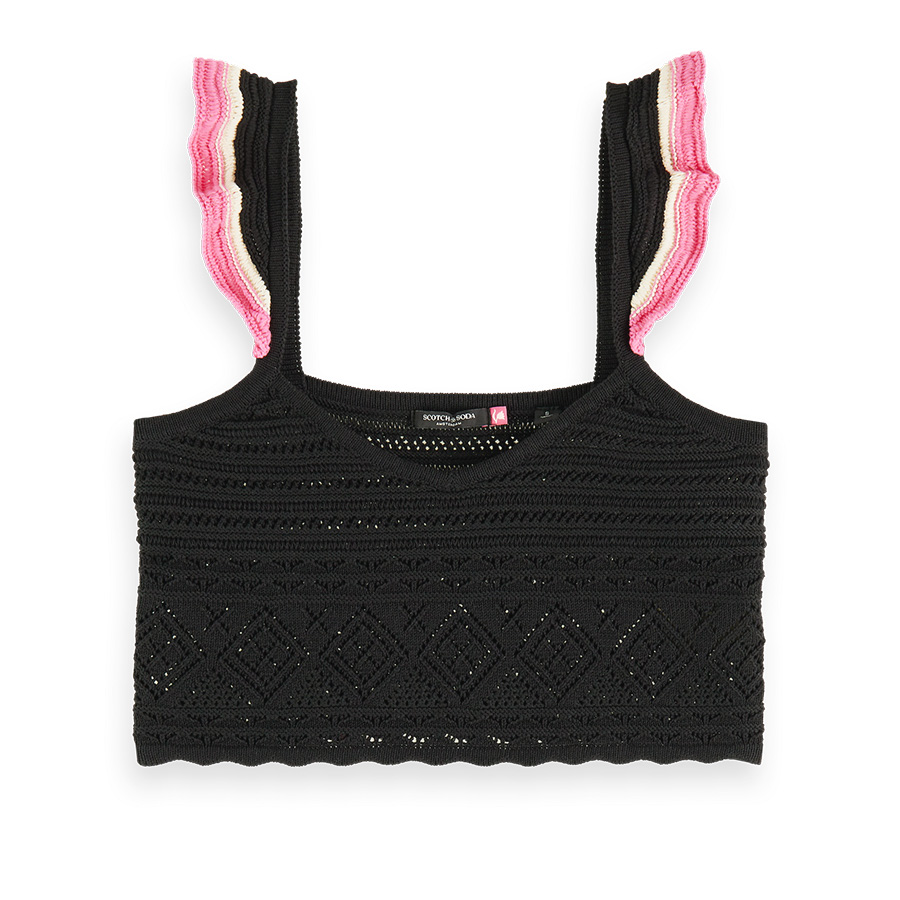 Μαύρο Πλεκτό Crop Top