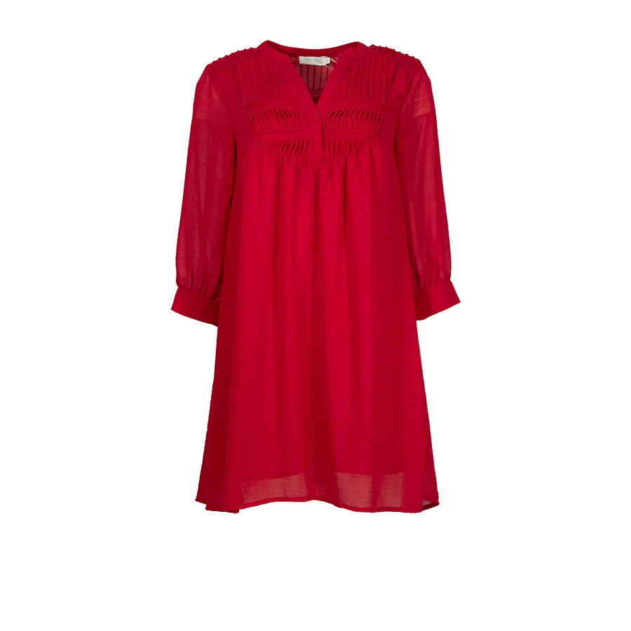 Loose-Fit Red Mini Dress