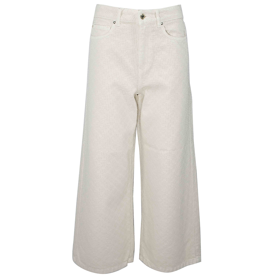 Γυναικείο Παντελόνι High Waist Μπεζ Iblues