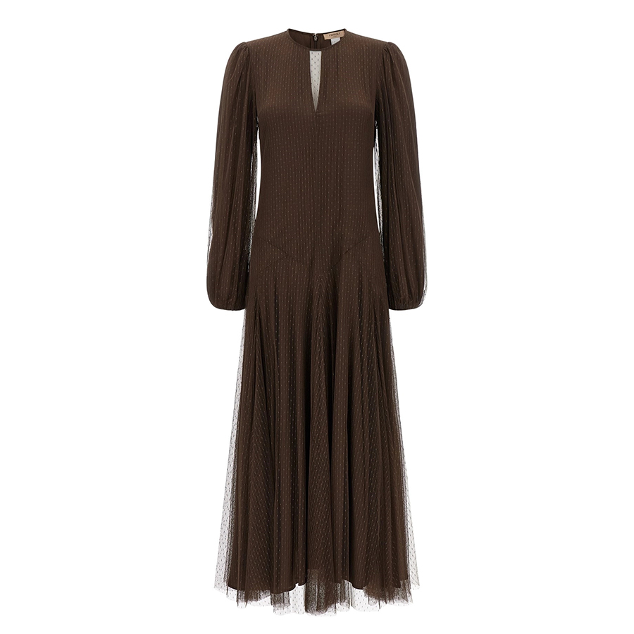 Γυναικείο Φόρεμα maxi Καφέ Twinset