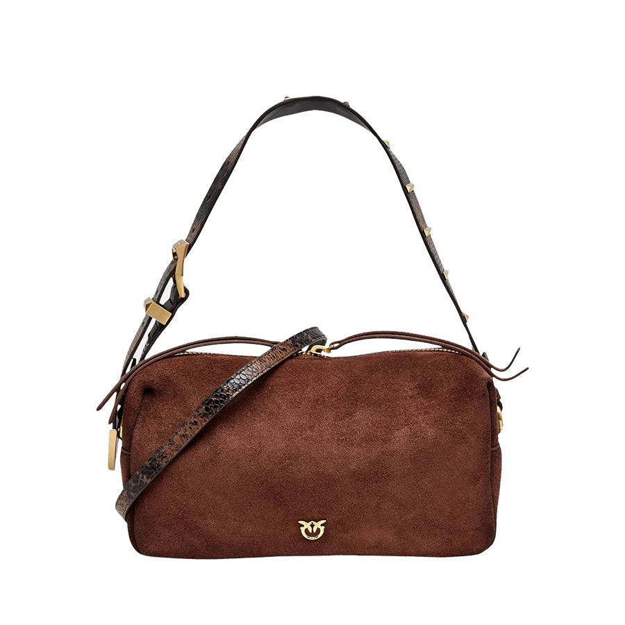 Γυναικεία Τσάντα Triptych Bowling Bag Καφέ Pinko