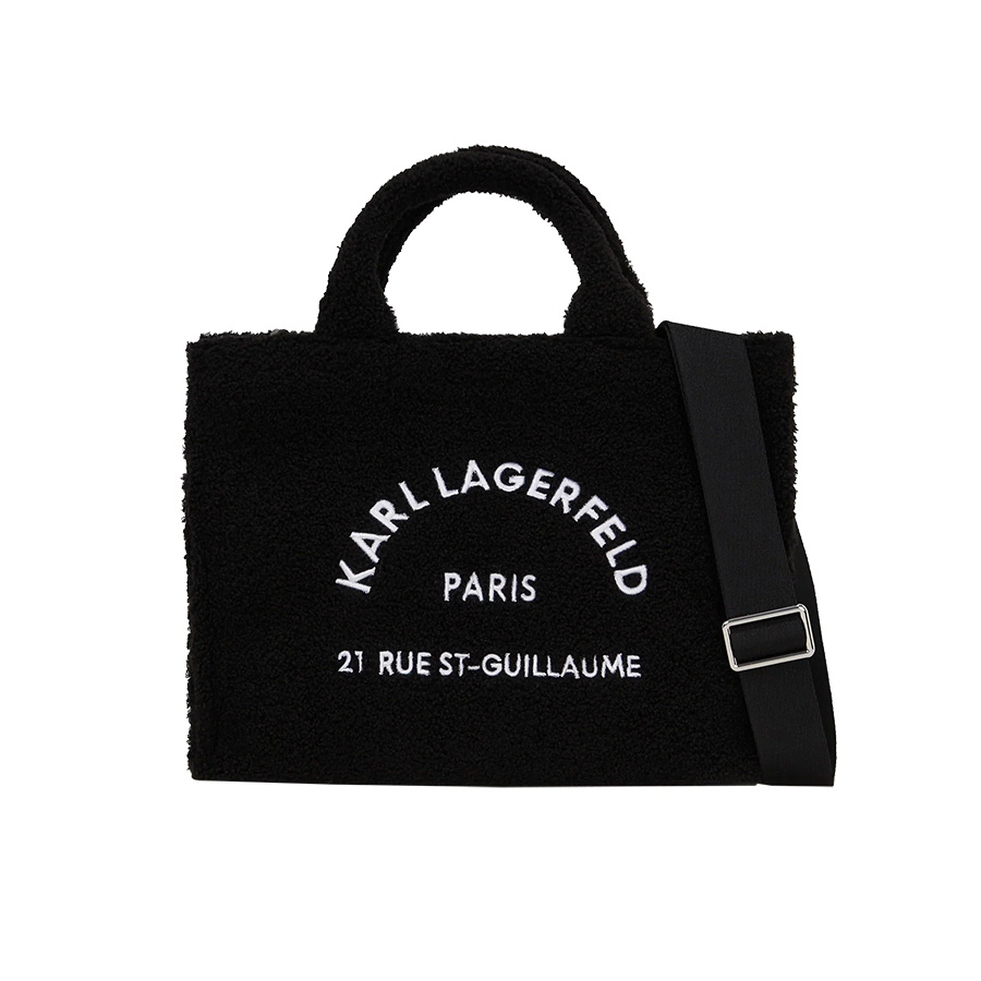 K/RSG Medium Square Tote Shearling Μαύρη Τσάντα