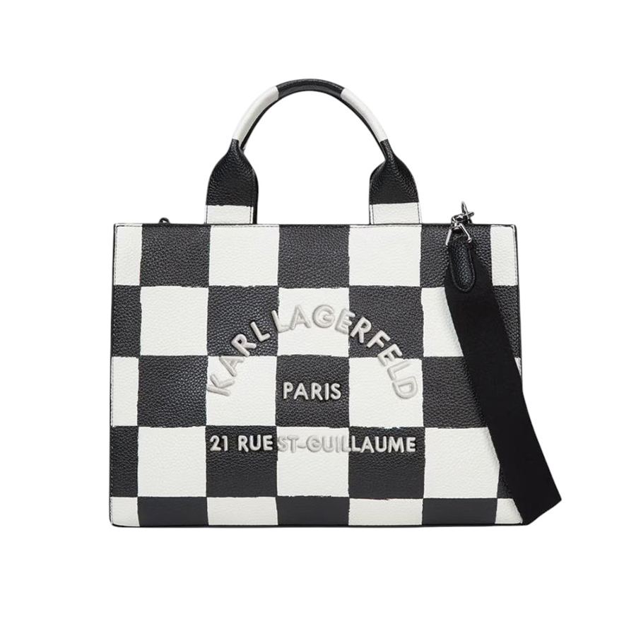 Γυναικεία Τσάντα Tote Λευκό/Μαύρο Karl Lagerfeld