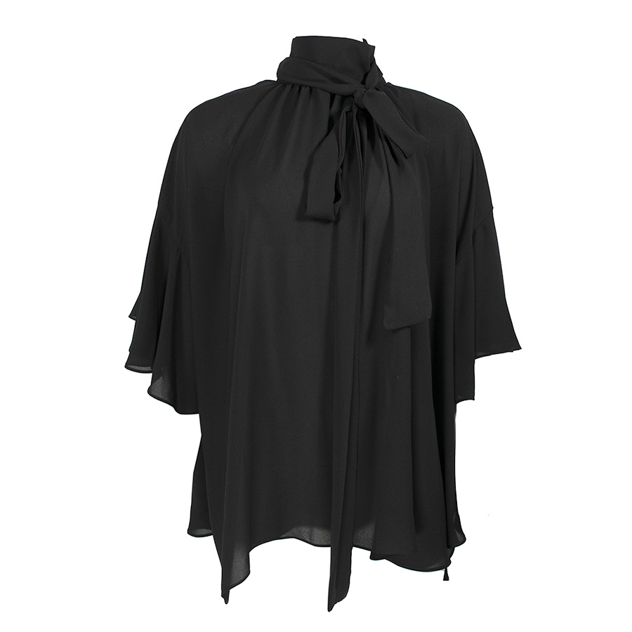 Γυναικεία Μπλούζα αέρινη oversized Μαύρο C-throu