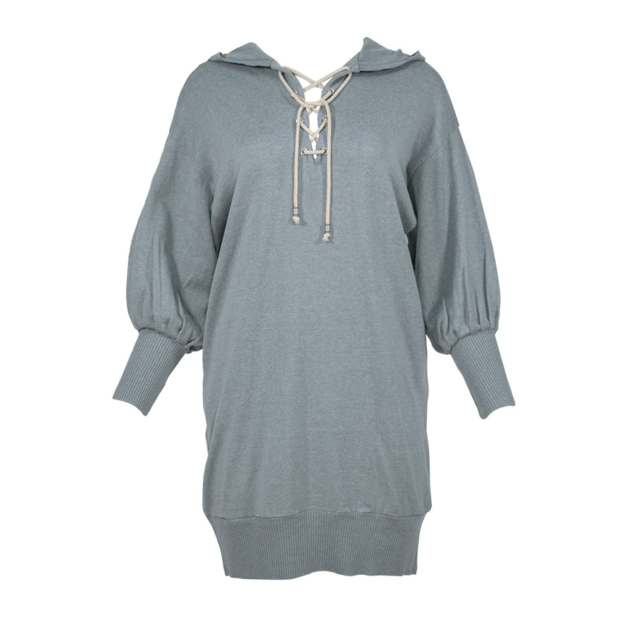 Grey Hooded Sweatdress