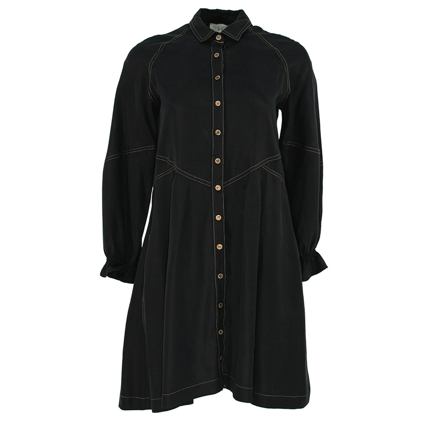 Black Mini Shirtdress