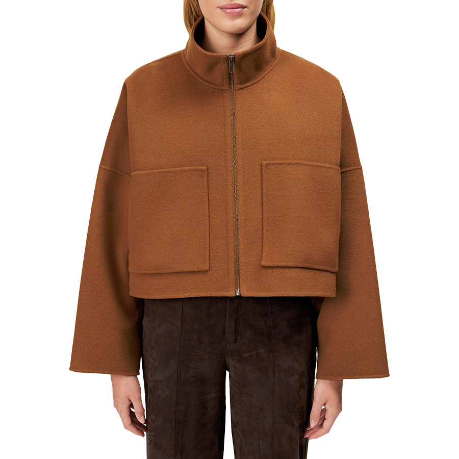 Γυναικείο Μπουφάν Oversized Cropped Elstow Καφέ Drykorn