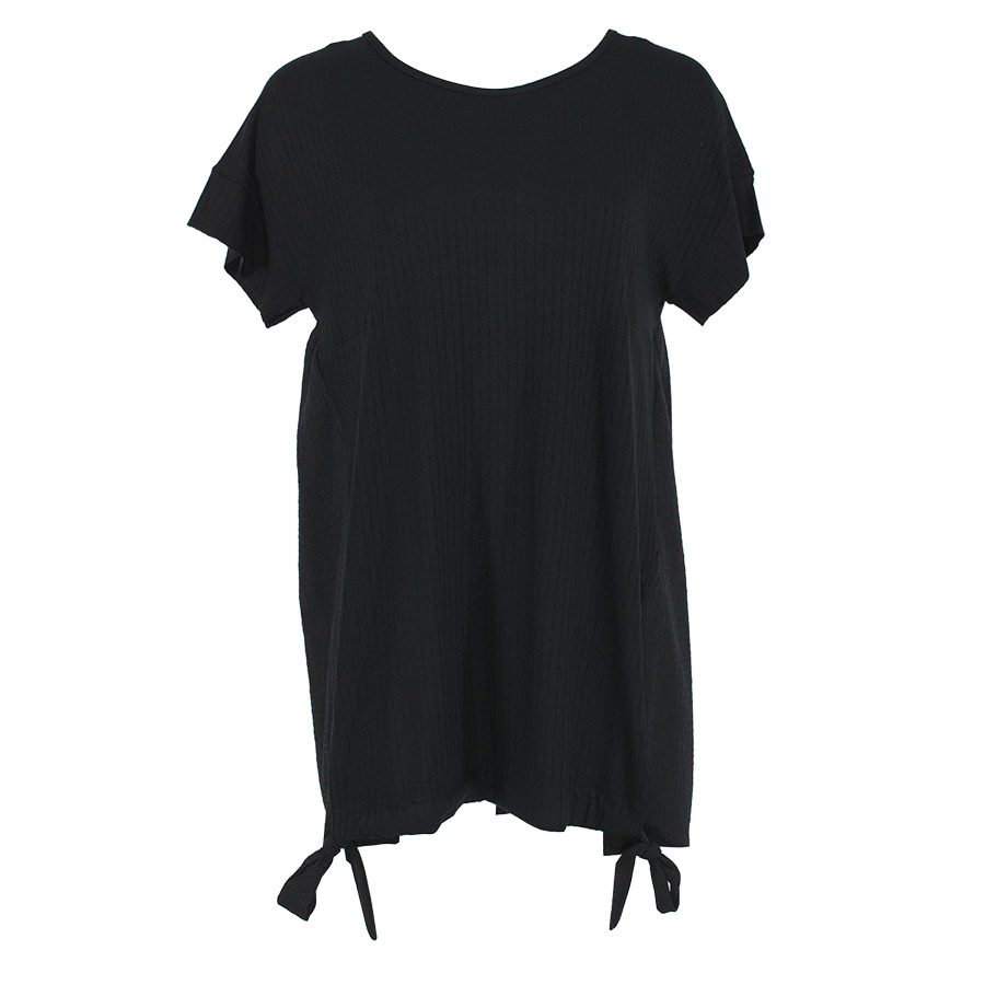 Draped Black Shirt