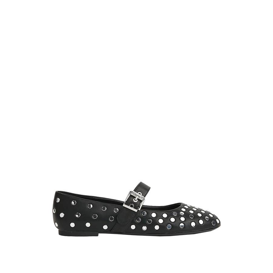 Karo Studded Pump Μαύρη Μπαλαρίνα Με Τρουκς