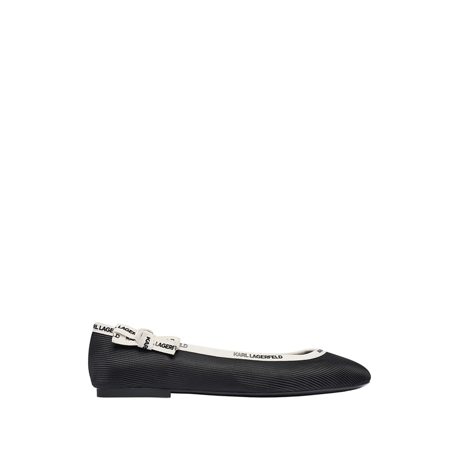 Karo Ribbon Collar Pump Μαύρες Μπαλαρίνες