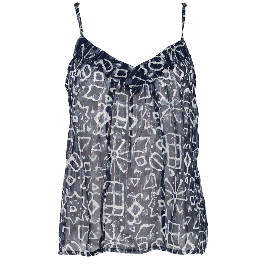 Rainbow Batik Indigo Μπλε Εμπριμέ Τοπ
