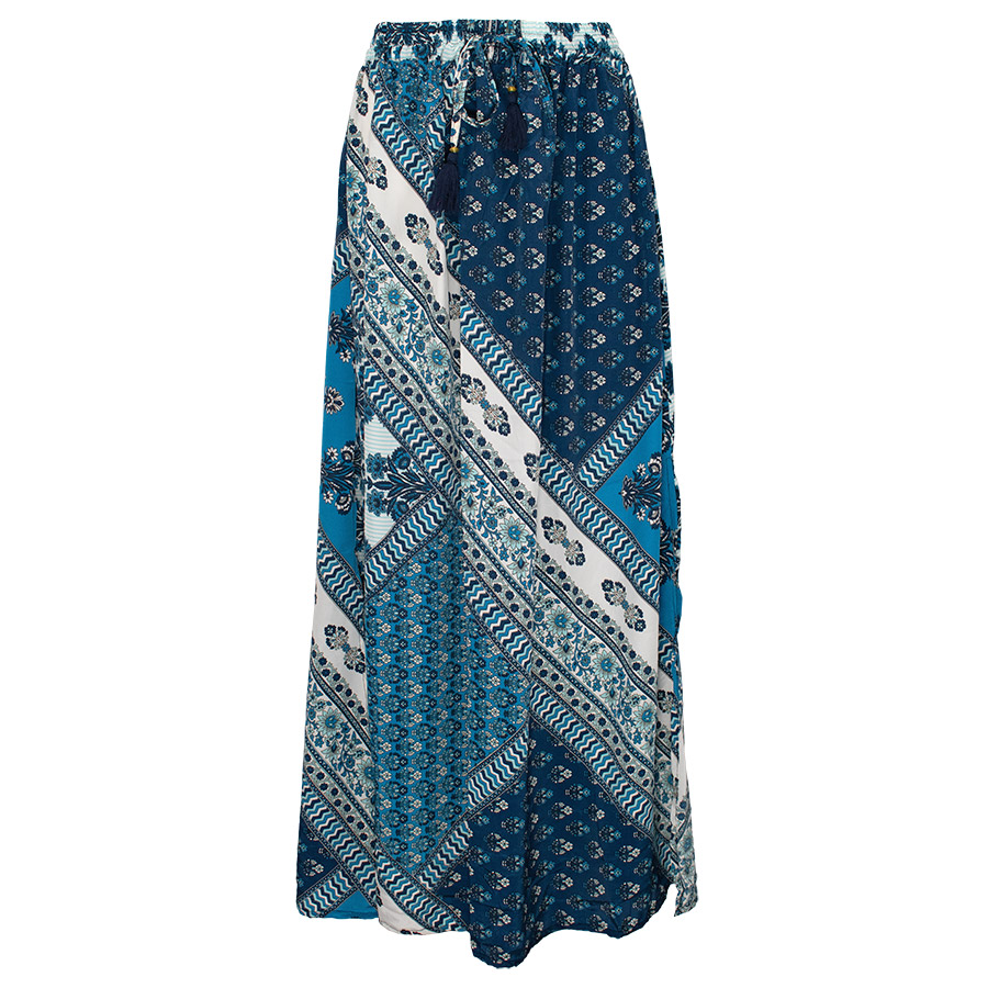 Salome Camargue Blue Maxi Μπλε Φούστα