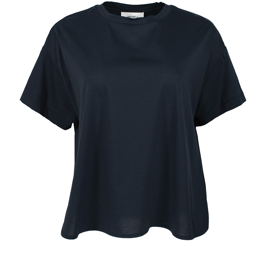Μπλε T-Shirt Με Σούρα Στην Πλάτη