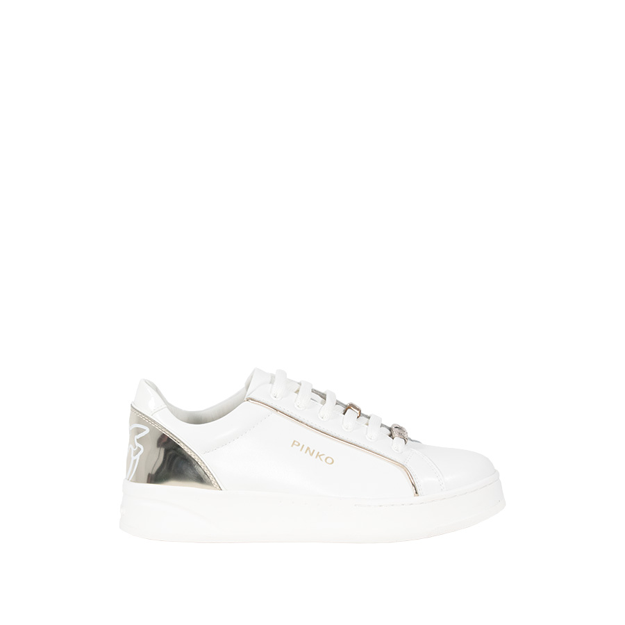 Iris 01 Άσπρο Sneaker Με Πλατινέ Στοιχεία