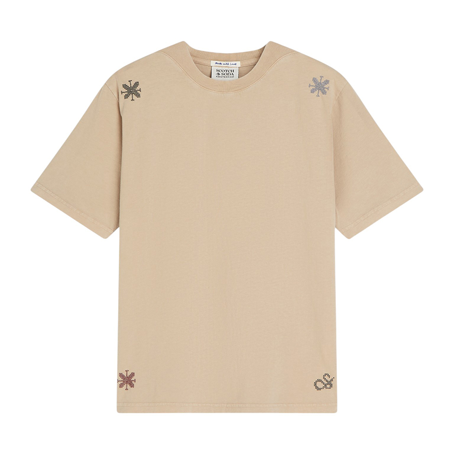 Γυναικείο T-shirt με κέντημα Μπεζ Scotch and Soda