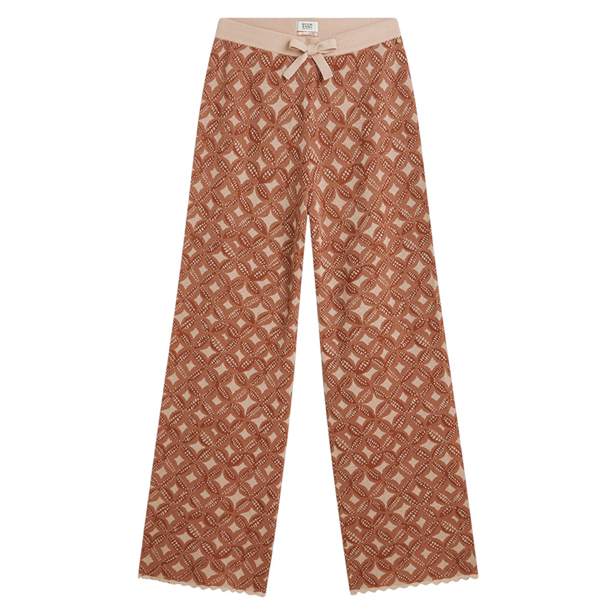 Γυναικείο Παντελόνι Πλεκτό Jacquard Καφέ Scotch and Soda