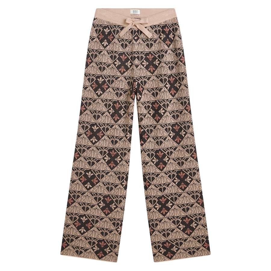 Γυναικείο Παντελόνι Πλεκτό Monogram Jacquard Εμπριμέ Scotch and Soda